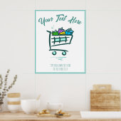 Winkelwagen. Promotie / Winterverkoop Poster (Keuken)
