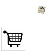 "Winkelwagen" Rubberen stempel (Gestempeld)