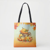 Winkelwagen van Pompoenen Herfst Leaf Border Sinaa Tote Bag (Voorkant)