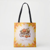 Winkelwagen van Pompoenen Herfst Leaf Border Sinaa Tote Bag (Voorkant)