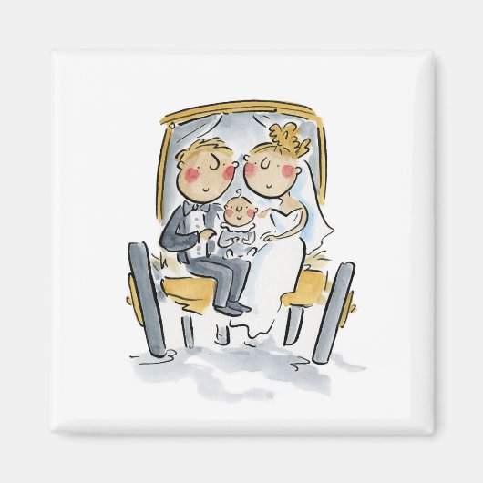 Winkelwagen voor het paard magneet (Voorkant)