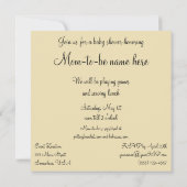 winkelwagentje Baby shower Uitnodiging (Achterkant)