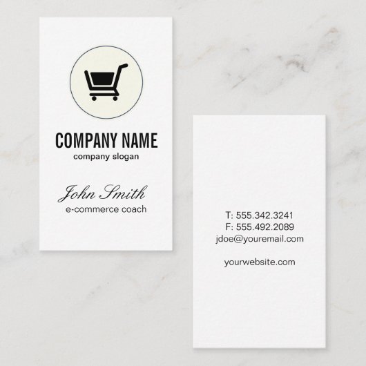 Winkelwagentje/e-handel Visitekaartje (Voorkant / Achterkant)