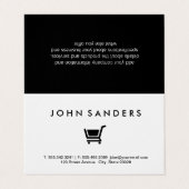 Winkelwagentje/e-handel Visitekaartje (Buitenkant ongevouwen)