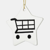 Winkelwagentje Keramisch Ornament (Links)