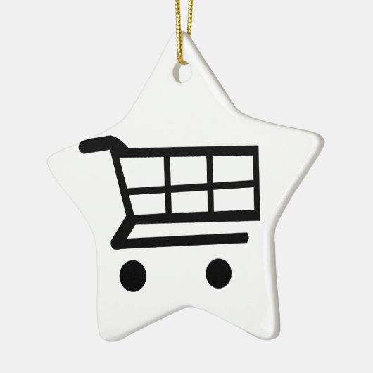 Winkelwagentje Keramisch Ornament (Links)