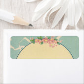  winkelwagentje met babyjongen in een blauwe tas etiket (Insitu)