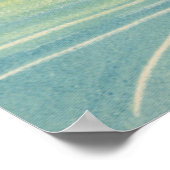  winkelwagentje met babyjongen in een blauwe tas poster (Hoek)