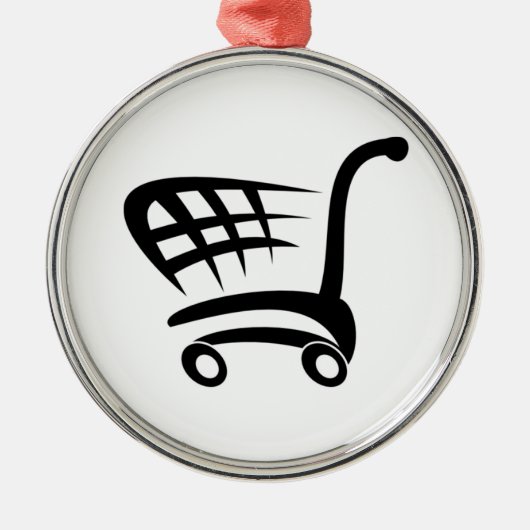 Winkelwagentje Metalen Ornament (Voorkant)