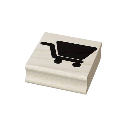winkelwagentje silhouette - kunstzegel rubberstempel (Stempel)