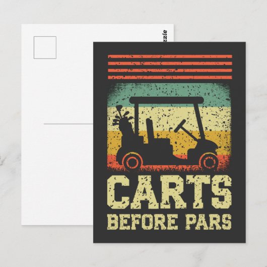 Winkelwagentjes voor Parijs | Grappig golf Briefkaart (Voorkant / Achterkant)