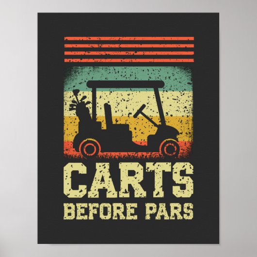 Winkelwagentjes voor Parijs | Grappig golf Poster (Voorkant)