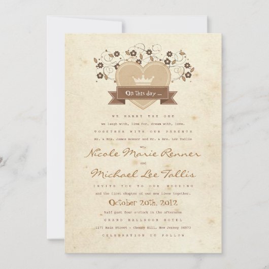 Winkelweddenschap uitnodigen kaart (Voorkant)