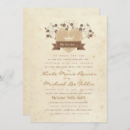 Winkelweddenschap uitnodigen kaart (Voorkant / Achterkant)