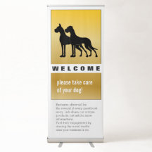 Winkelwelkomstingang Silhouette Banner