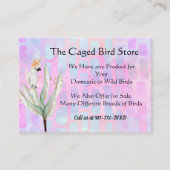 Winkelwinkel Visitekaartje met vogelpest (Voorkant)