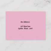 Winkelwinkel Visitekaartje met vogelpest (Achterkant)