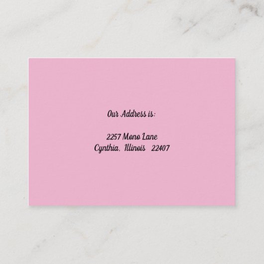 Winkelwinkel Visitekaartje met vogelpest (Achterkant)