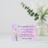 Winkelwinkel Visitekaartje met vogelpest (Staand voorkant)