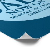 Winkelwinkel voor detailhandel: blauwe cirkel poster (Hoek)