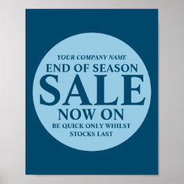 Winkelwinkel voor detailhandel: blauwe cirkel poster