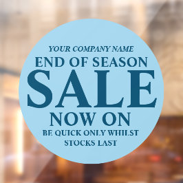 Winkelwinkel voor detailhandel: blauwe cirkel raamsticker