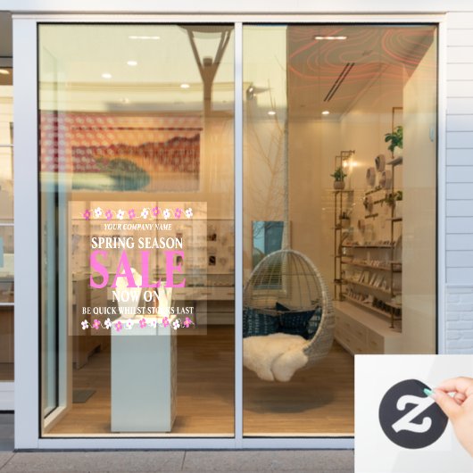 Winkelwinkel voor detailhandel einde seizoen voorj raamsticker (Winkelraam)