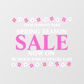 Winkelwinkel voor detailhandel einde seizoen voorj raamsticker (Vel)