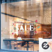 Winkelwinkelwinkel einde seizoen kerstmis raamsticker (Cafe Raam)