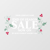 Winkelwinkelwinkel einde seizoen kerstmis raamsticker (Vel)