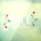 Winkelwinkelwinkel einde seizoen kerstmis raamsticker (Vel 3)