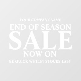 Winkelwinkelwinkel voor detailhandel, wit raamsticker