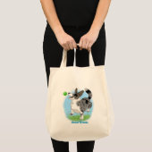 Winkelzak met blauwe merle corgi! tote bag (Voorkant (product))