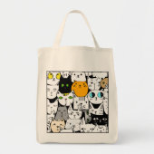 Winkelzak met katten tote bag (Voorkant)