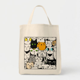 Winkelzak met katten tote bag