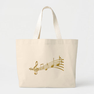 Winkelzak met muzieknoten grote tote bag