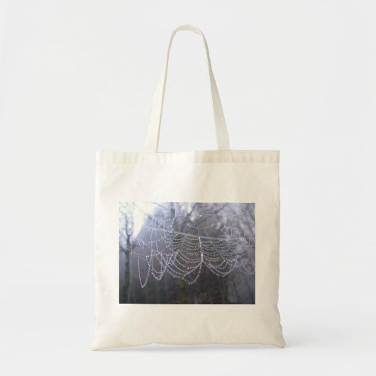 Winkelzak, spderweb met kleine waterdruppels tote bag (Voorkant)