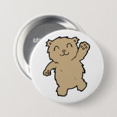 Winkende Schattige Lachende Beer Ronde Button 7,6 Cm (Voorkant /achterkant)