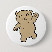 Winkende Schattige Lachende Beer Ronde Button 7,6 Cm (Voorkant)