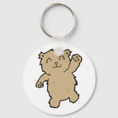 Winkende Schattige Lachende Beer Sleutelhanger (Voorkant)