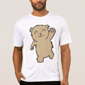 Winkende Schattige Lachende Beer T-shirt (Voorkant)