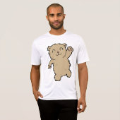 Winkende Schattige Lachende Beer T-shirt (Voorkant volledig)