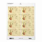 winkende Zwiebel Etiket (Full Sheet)