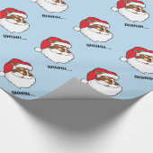 Winking Black Santa Keeping-kerstgeheimen Cadeaupapier (Hoek)