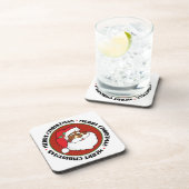 Winking Black Santa Keeping-kerstgeheimen Drankjes Onderzetter (Rechterzijde)