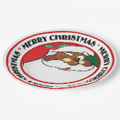 Winking Black Santa Keeping-kerstgeheimen Papieren Bordje (Gekanteld)