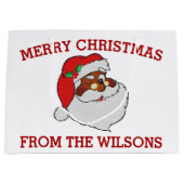 Winking Black Santa Pop Art Groot Cadeauzakje (Voorkant)