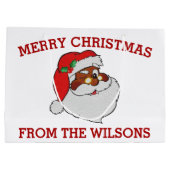 Winking Black Santa Pop Art Groot Cadeauzakje (Achterkant)