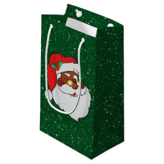  Winking Black Santa Pop Art Klein Cadeauzakje