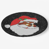 Winking Black Santa Pop Art Papieren Bordje (Gekanteld)